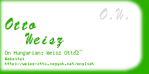 otto weisz business card